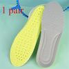 1Pair Soft Breathable Sport Cushioning Inserts Wormwood Deodorant Insoles For Men Women Boost Shoe Pads Mesh Can Cut Size Insole