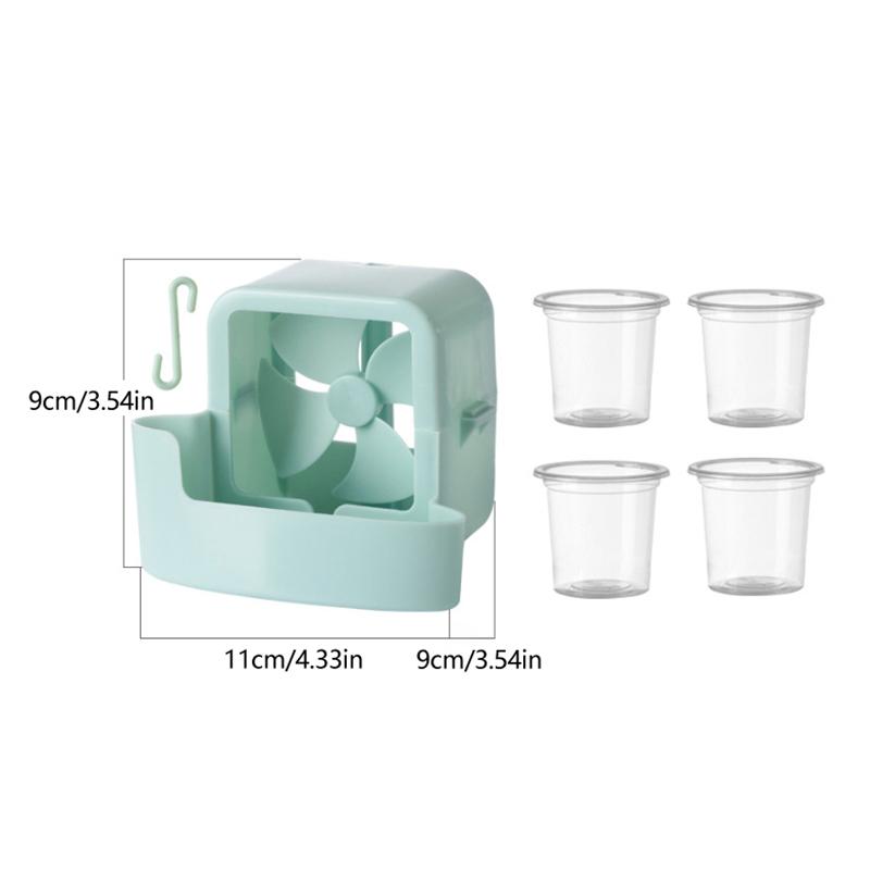 Electric Fan Cooling Storage Box Ice Cube Storage Box Fast Cooling Portable With Hanging Hook Electric Fans Ice Cube Holder