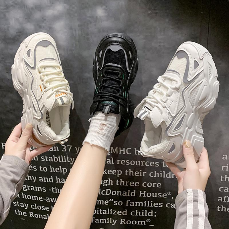 Детские кроссовки «папины» 2025 новый весенний универсальный платформа белые кроссовки ins интернет-знаменитость супер огонь повседневная спортивная обувь