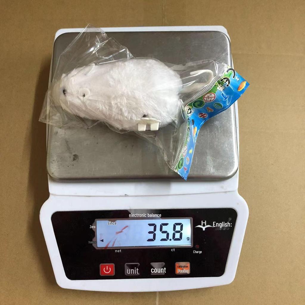 4-Color Interactive Cat Teasing Plush Mouse with Wagging Tail