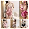 Pajamas Women's Ice Silk Suspender Shorts Suit Pyjamas Sexy Lace Chest Pad 2-Pcs Nightwear Loungewear Summer Spring Autumn Gifts