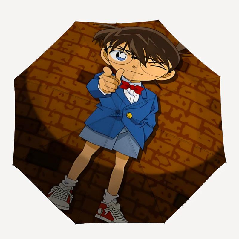 1PC Detective Conan Automatic Folding Umbrella, Sturdy And Durable Automatic Folding Umbrella with 8 Ribs,  a0911049