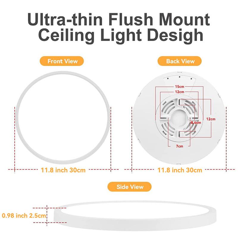 Умный светодиодный потолочный светильник, ультратонкий потолочный светильник с пультом дистанционного управления, затемняющая панель, потолочный светильник для спальни, кухни