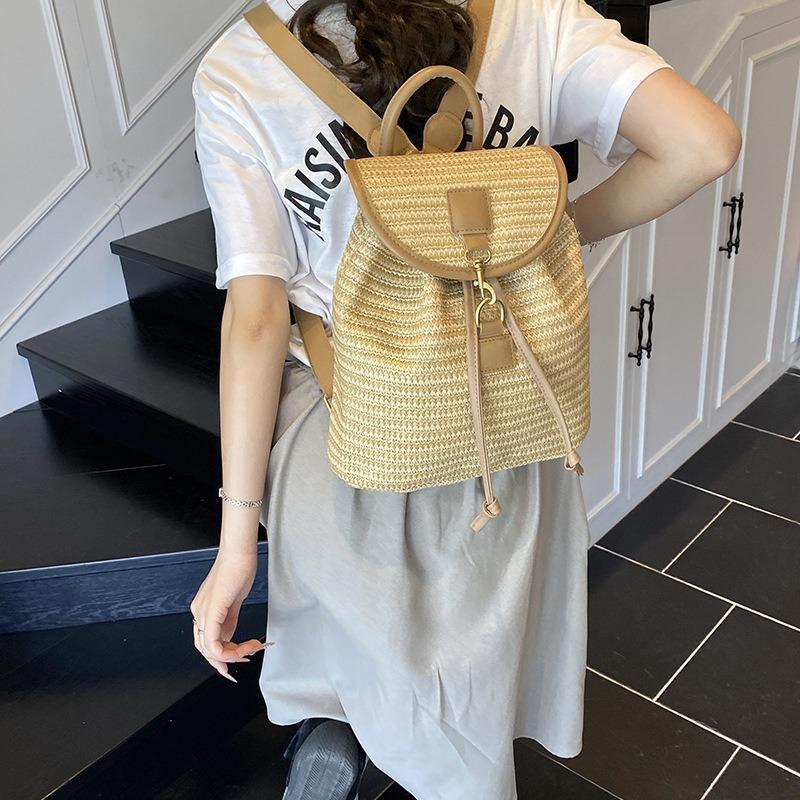 Плетеная соломенная сумка женская большой вместимости новая летняя дорожная сумка для отдыха студенческая сумка для занятий