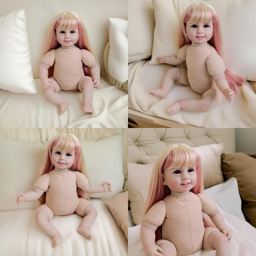 Силиконовый набор париков для кукол с разноцветными волосами для творческой игры