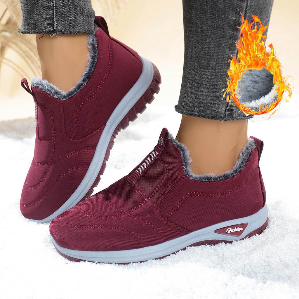 Women's Winter Boots Plush Lined Thick Sole Warm Comfortable Shoes