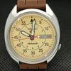 Б/У РЕДКИЕ ВИНТАЖНЫЕ SEIKO 5 AUTO 7019A ЯПОНИЯ МУЖСКИЕ ЧАСЫ С КРЕМАТЫМ ЦИФЕРБЛАТОМ 621a-a413409-2