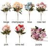 Bridal Bouquet Home Decoration Artificial Hydrangea Floral Arrangement Lifelike Plants Silk Daisy
