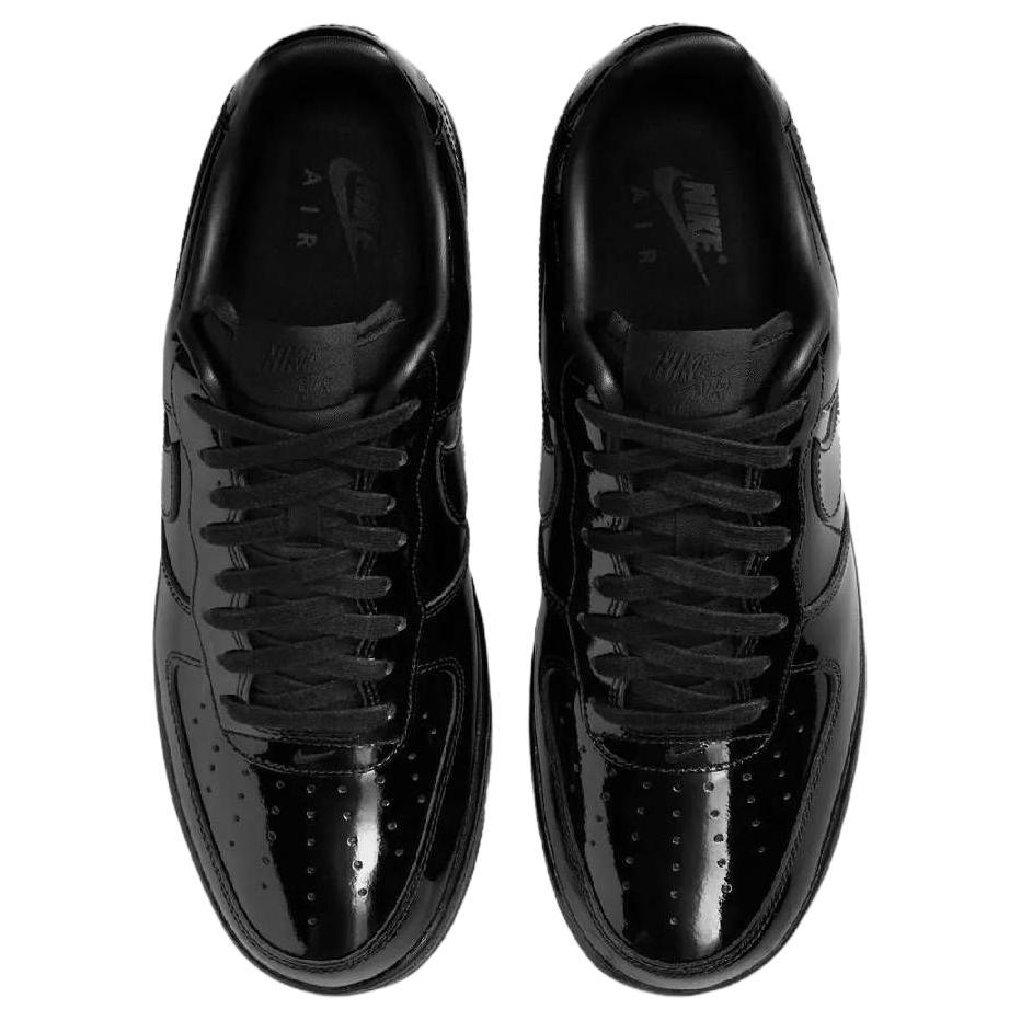 Nike Air Force 1 Low Лакированная Кожа Премиум 'Черный' (унисекс) Черные / Черно-Черные Скейт-Кеды IV2857 010