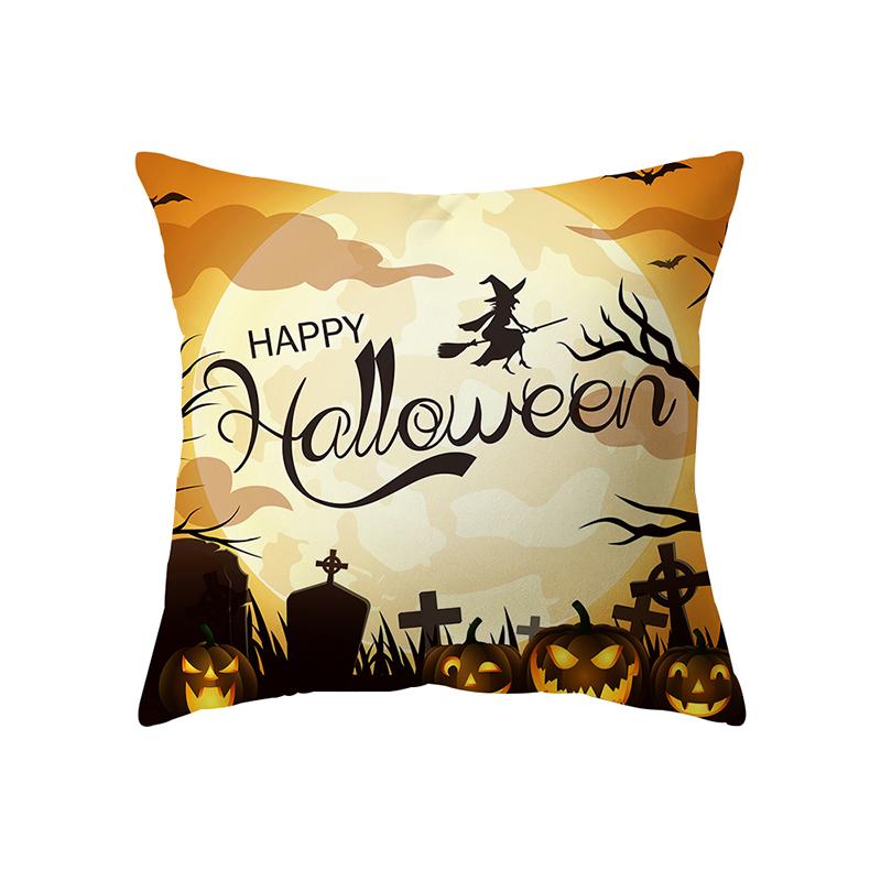 Pumpkin Halloween Theme Pillow Cover Sofa Cushion Cover Holiday Gift Party Decoration Home Decor