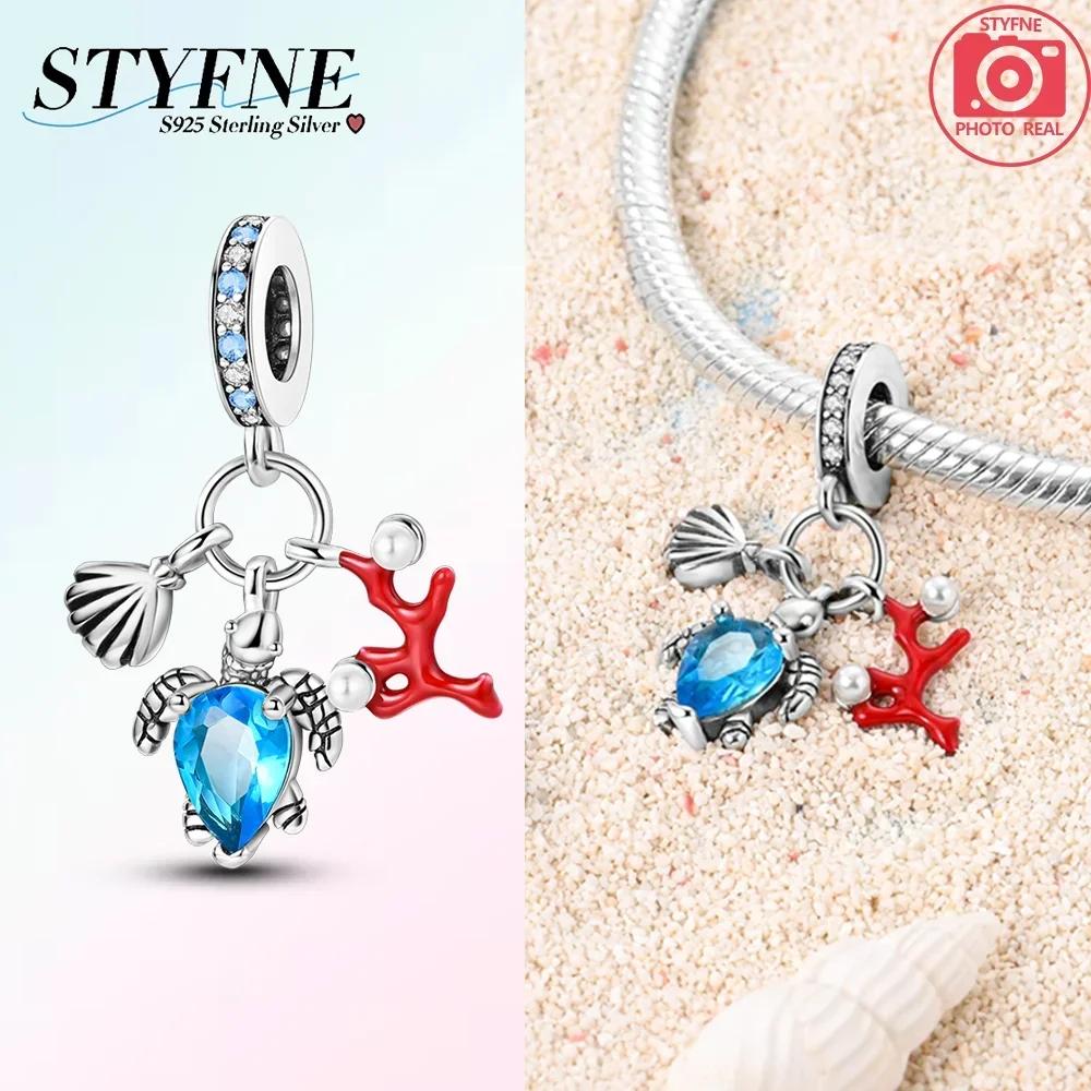 Exquisite Copper Colorful Star Turtle Charm Fit Original Bracelet Women Necklace Jewelry Gift Copper Charm Beads