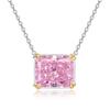 Autumn and Winter New Exaggerated Personality Pink High Carbon Diamond Necklace High-end Sense of Niche Jewelry