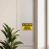 2D Flat, 1pc Vintage French Aluminum Sign "ATTENTION ZONE EN TRAVAUX" for Office Decoration, UV Ink Printed, Durable