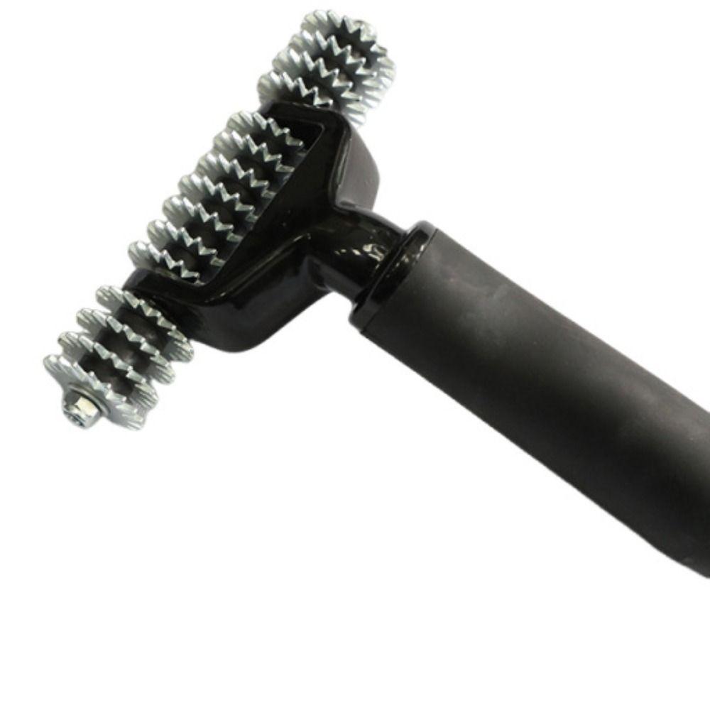 Solid Metal Wheel Carpet Seam Roller Serrated Toothed Roller DIY Home Carpet Laying
