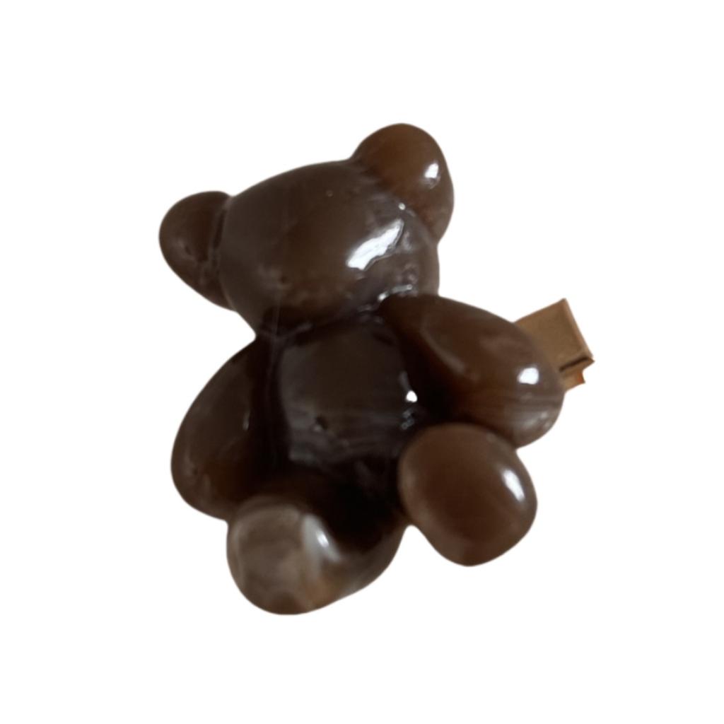 Cute Bear Hair Side Clip Women Girls Sweet Korean Fashion Bangs Hairpin Acrylic Hair Edge Clip Accessories Barrettes Headwear
