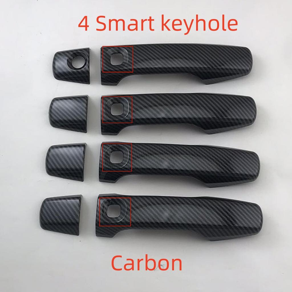 Для Toyota Land Cruiser LC200 FJ200 200 2008 - 2015 Черный Карбон Автомобильные Аксессуары Хромированная Накладка на Дверную Ручку Отделка Стиль Наклейки