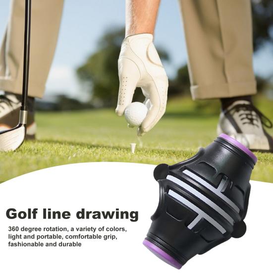 Пластиковый корпус маркера для гольф-мяча, вращение на 360 градусов, прицеливание, клипса для разметки, профессиональный маркер для рисования линий, портативный маркер с тремя линиями, гольф
