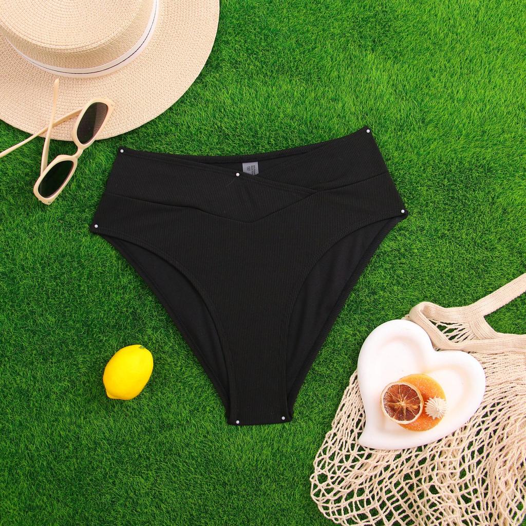 2025 Европейский и Американский Сексуальный Купальник Бикини Однотонного Цвета с Шортами для Женщин