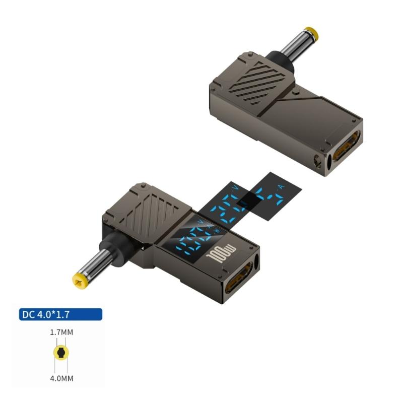 USB C к постоянному току 100 Вт PD Разъем Type C «мама» к «папа» с цифровым дисплеем для мониторов Напряжения Ток Мощность