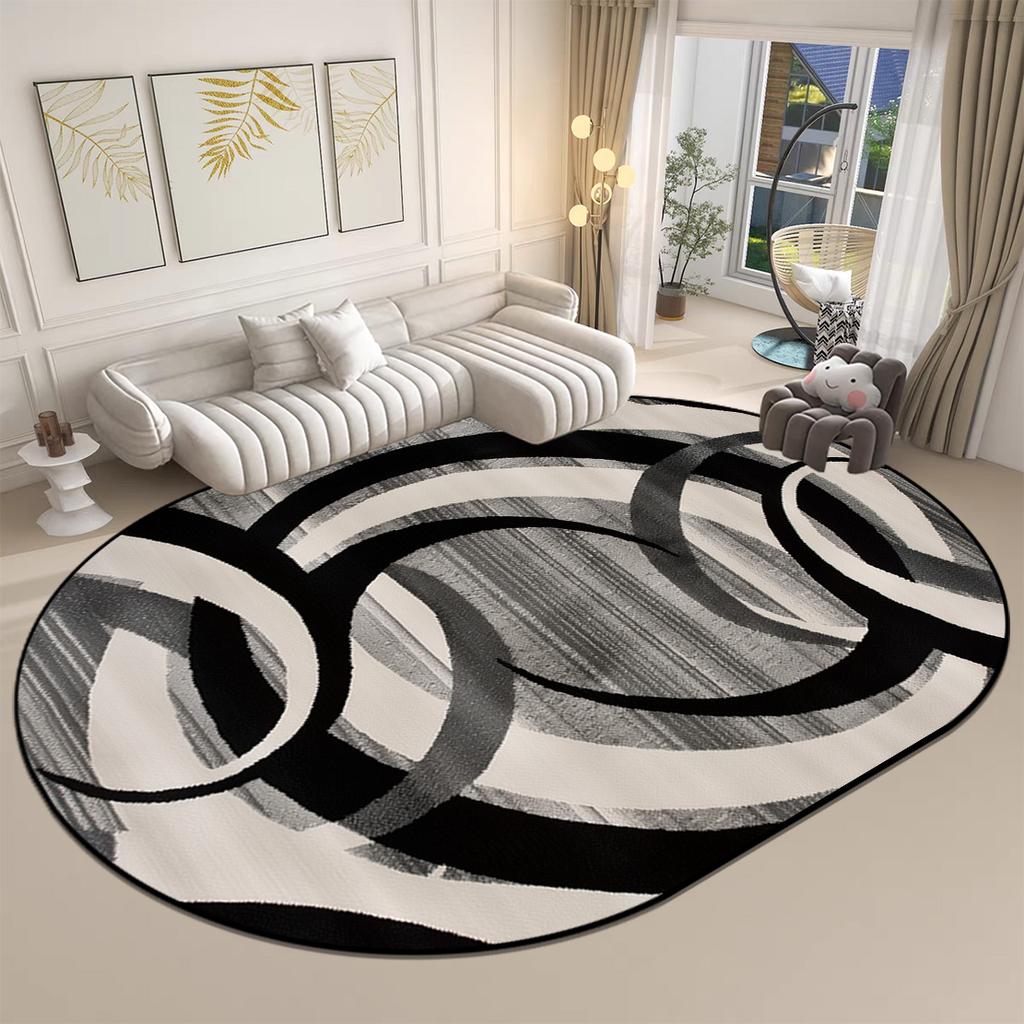 Современный стиль овальный ковер для гостиной большого размера моющийся коврик для журнальных столиков IG домашний декор нескользящие мягкие ковры на заказ