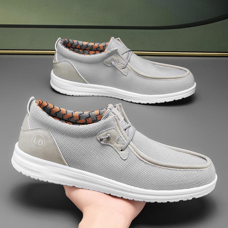 Fashion British Loafer Anti Odor Canvas Shoes 47 48 Men Breathable Slip On Sneakers Man Trainers Boat Shoes Male Moccasins Espadrilles