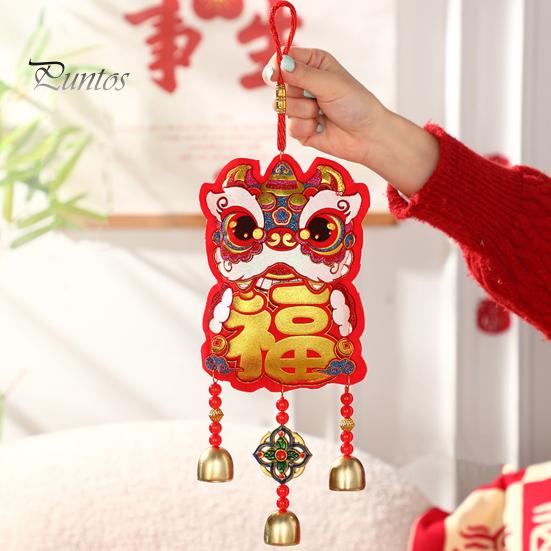 Китайский Новый год украшение праздничное благословение колокольчик ветра лунный Новый год подвесное украшение с 3 колокольчиками для гостиной спальни дверь