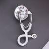 1Pcs Stethoscope Brooch Pin Doctor Nurse Collar Lapel Button Badge Medical Gift