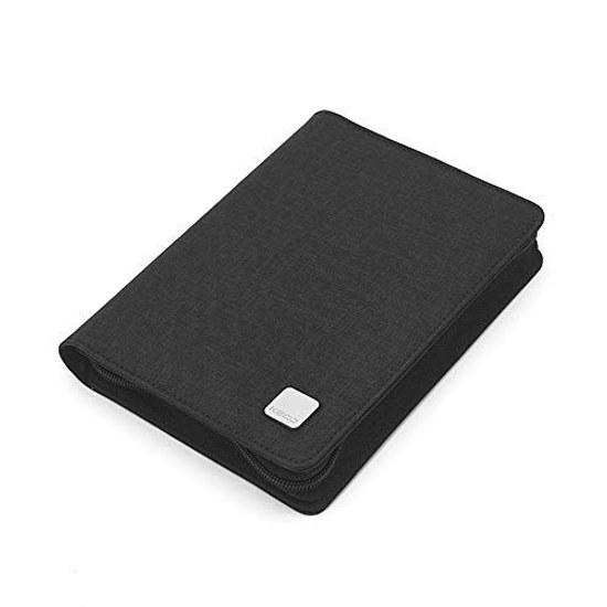 KACO pen pouch case bag fountain pens rollerballs pencil accommodates 10 - black storage waterproof holder
