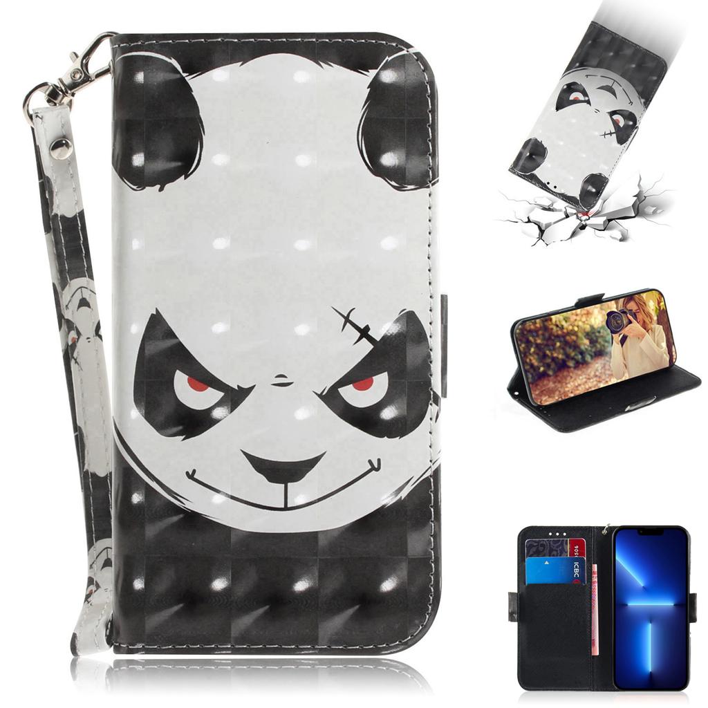 Кошелек-книжка с 3D-рисованием Angry Bear Pattern из искусственной кожи для iPhone Samsung Umidigi Infinix TECNO... Подходит для более чем 900 моделей телефонов