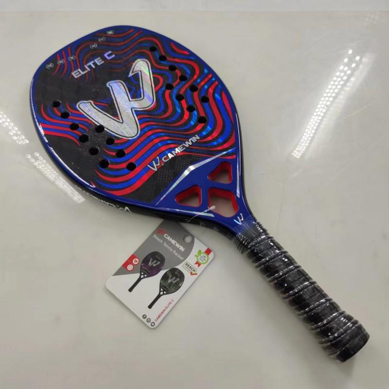 Carbon Fiber Beach Tennis Racket 3K Weave Frame Amateur To Advanced Players Lightweight Table Paddle