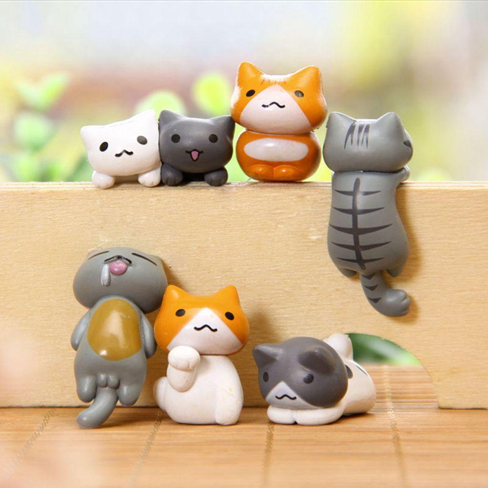 Decorations Random Color Home Figurines Micro Landscape for  Kitten Landscape Lazy Cats