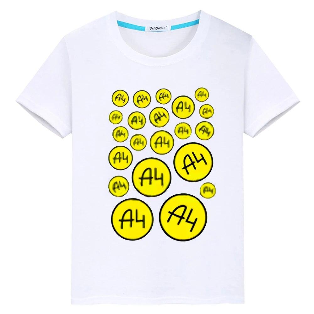 Vlad A4 Summer T-shirt 100%Cotton Anime Tees Short Boys Tops Merch A4 Lamba Pride Tshirt Y2k One Piece Kids Clothes Girls