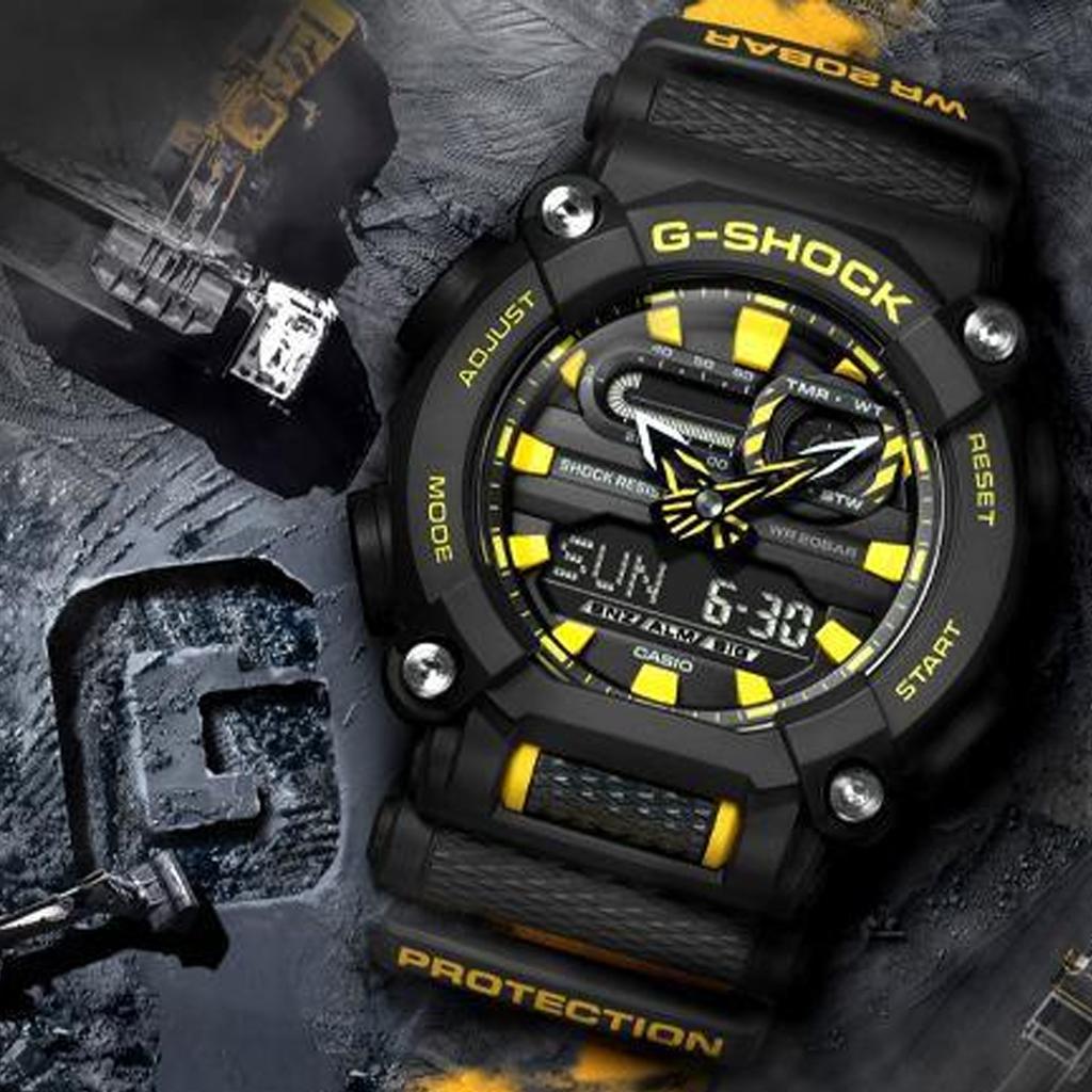 Casio G-Shock Промышленный Дизайн Тема Уличная Мода Кварцевые Часы Мужские часы Черные GA-900A-1A9