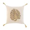 Coussin - Mogador - 40 X 40 Cm - Poly Coton - Motif Palmier - Déhoussable Avec Zip