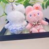 Lovely Cartoon Rabbit Plush Toy Keychain Delightful Bunny Accessory For Handbags