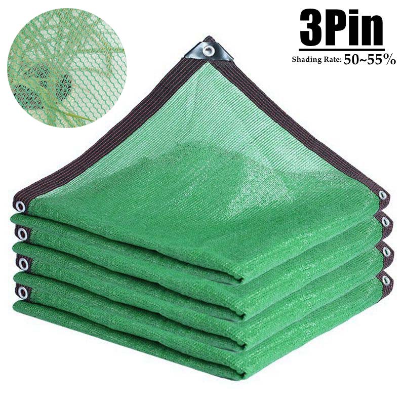 Зеленый анти-УФ HDPE солнцезащитный козырек для суккулентных растений, парус для защиты от солнца, уличный плавательный бассейн, садовая сетка, уровень затенения 50~55%