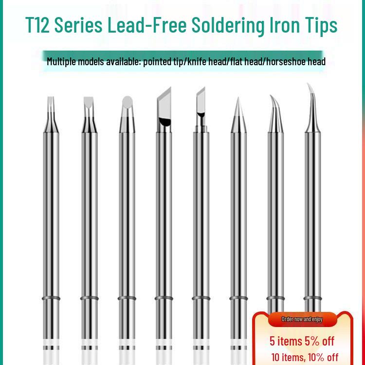 T12 Round Tip Integrated External Heat Soldering Iron Tip Hanqi Accessories