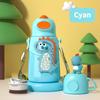 500ml Cute Thermal Water Bottle For Kids Children Dinosaur Thermos Mug With Straw 316 Stainless Steel Leak-Proof Insulated Cup