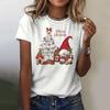 Летний топ с круглым вырезом и 3D рождественским принтом, модные повседневные женские футболки с короткими рукавами