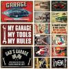 Garage Metal Sign House Plaque Metal Poster Tin Sign Plate Wall Posters Vintage Retro Aesthetic Room Decor Wall Art Decoration
