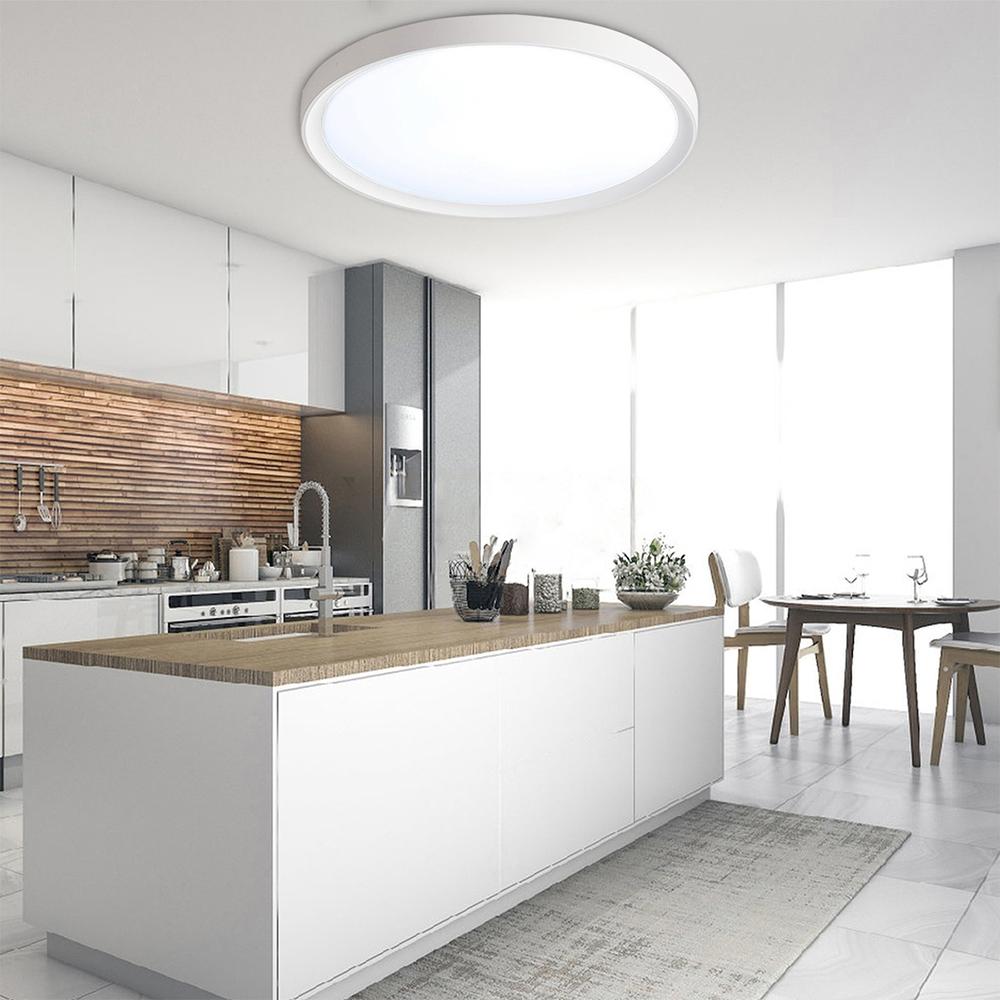 15-дюймовый большой потолочный светильник, 36 Вт, современный круглый светильник, белый потолок