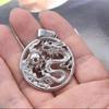Round Chinese Style Necklace Alloy Men's Lucky Charm New Auspicious Dragon Pendant  Men