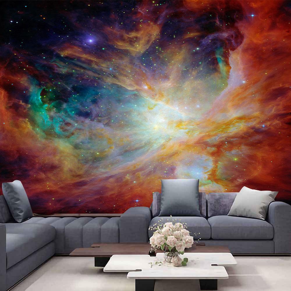 Таинственная Вселенная, космический звездный небесно-голубой звездный художественный гобелен, настенный гобелен для украшения спальни, гостиной
