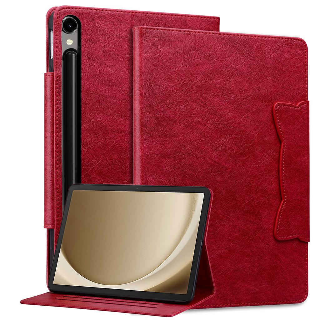 Для Samsung Galaxy Tab S10 FE+ Чехол Кошачья Пряжка Застежка Кожаный Защитный Чехол-Подставка