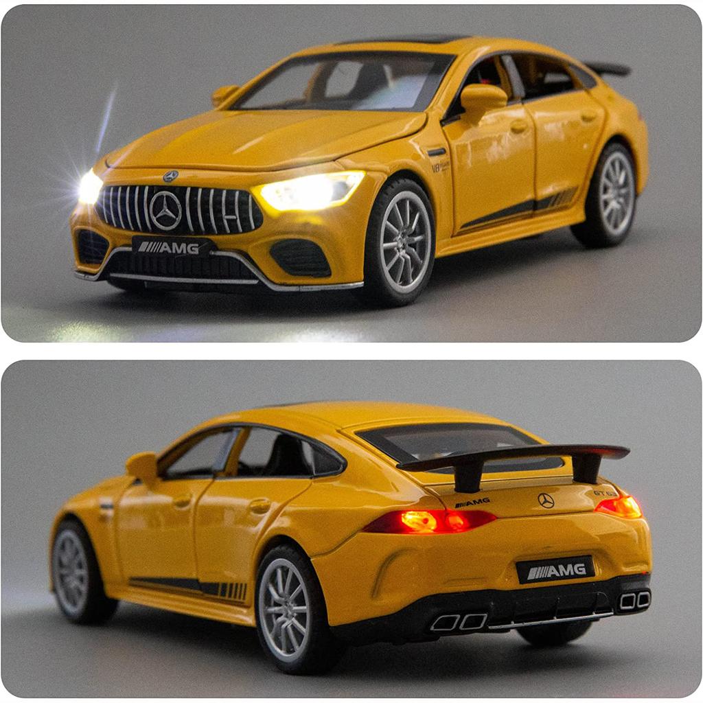 1/32 литой автомобиль Benz AMG GT63, ​​модель автомобиля, откат со звуком и светом, игрушечный автомобиль для мальчиков и девочек, подарок для взрослых