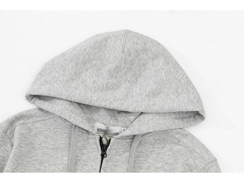 Многоцветная Худи на молнии с вышитым логотипом для пар