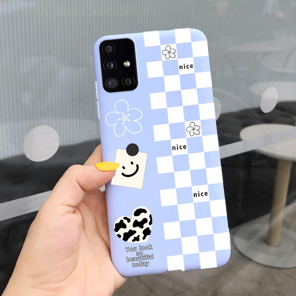 Мягкий Чехол Для Samsung Galaxy M51 M31 M21 Ударопрочный Защитный Чехол-Бампер Samsung M21 M31 M 51 Конфетный Матовый Милый Бампер Чехол