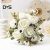 Букеты из искусственных цветов, искусственные ромашки, пионы, букеты, искусственные цветы, центральные украшения для стола, цветочные композиции для дома, свадебные украшения для отеля