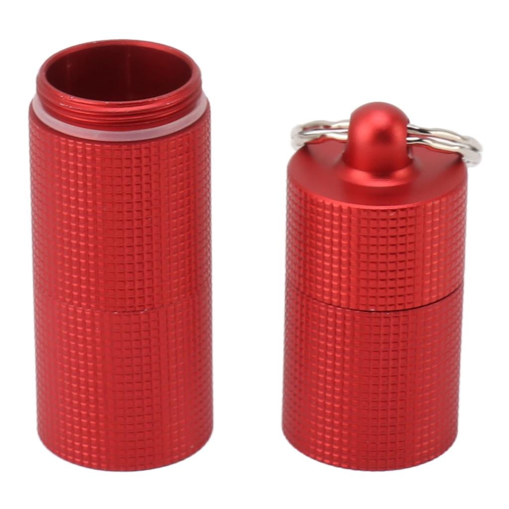 Брелок для лекарств, чехол с 3 отделениями, водонепроницаемый металлический дорожный держатель для таблеток и капсул