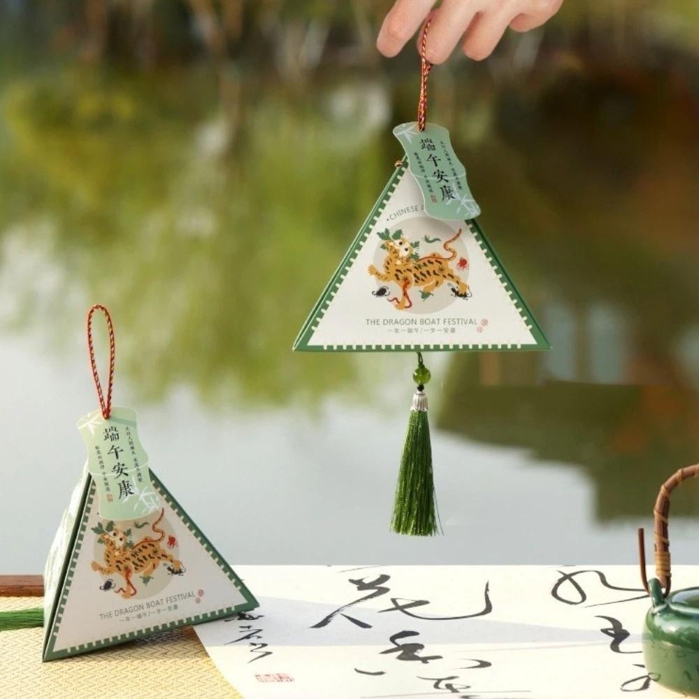 10Pcs Traditional Zongzi Packaging Box Thickened Single Zongzi Container Gift Giving